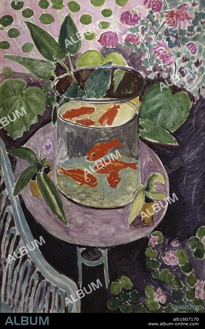 Still Life With Goldfish by Henri Matisse, 1911, 1869-1954, Russia, Moscow, Pushkin Museum of Fine Arts.