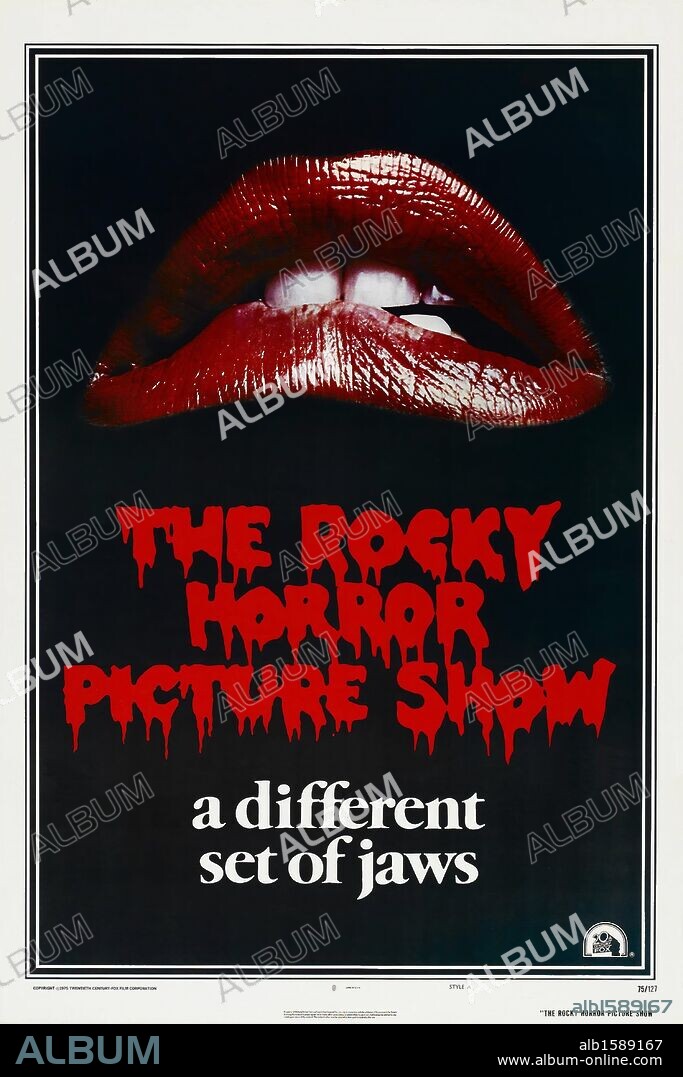 Poster of THE ROCKY HORROR PICTURE SHOW, 1975, directed by JIM SHARMAN. Copyright 20TH CENTURY FOX.