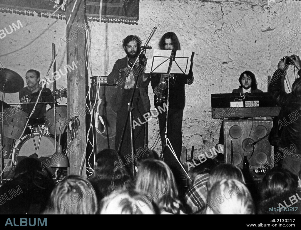 Czech Underground Band Plastic People Of The Universe Performing An Illegal Concert At Hradecek Cottage That Belonged To Playwright Vaclav Havel. October 1, 1977. Czechoslovakia. (Photo by: Sovfoto/UIG via Getty Images).