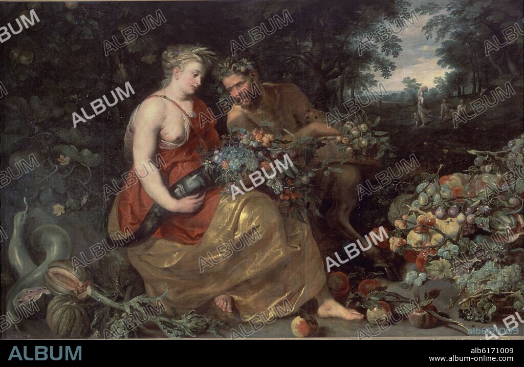 PEDRO PABLO RUBENS (1577-1640) Y FRANS SNYDERS. CERES Y PAN - HACIA 1630 - OLEO/LIENZO - 177 x 279 cm - NP 1672 - BARROCO FLAMENCO.
