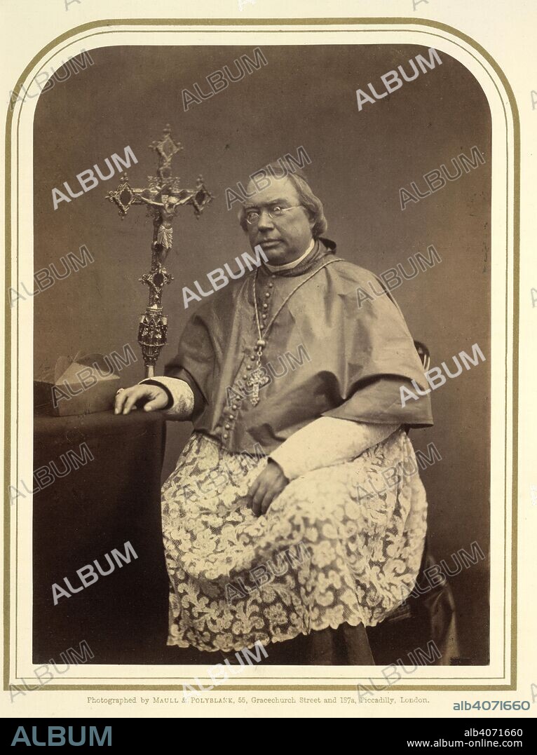 E WALFORD and MAULL AND POLYBLANK. Cardinal Nicholas Patrick Stephen Wiseman (1802-1865). English prelate and cardinal. Portrait. Photographic Portraits of Living Celebrities executed by Maull and Polyblank; with biographical notices by E. W. [and others]. London, 1856-1859. Source: 10804.f.6. Language: English.