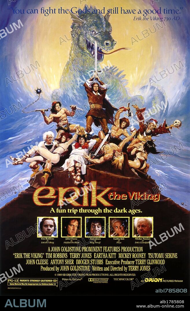 Poster of ERIK THE VIKING, 1989, directed by TERRY JONES. Copyright ORION PICTURES.