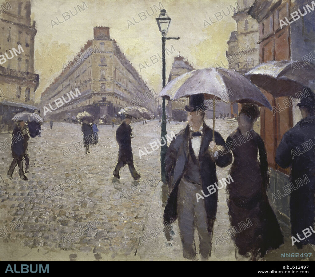 Paris Street--Rainy Weather (Study)   1877   Gustave Caillebotte (1848-1894/French)   Oil on canvas   Musee Marmottan, Paris.