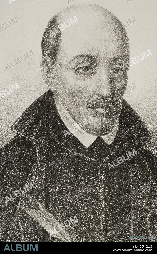 Luis de Góngora (Córdoba, 1561-Córdoba, 1627). Dibujo por Letre. Retrato, detalle. Litografía. Crónica General de España, Historia Ilustrada y Descriptiva de sus Provincias. Andalucía, 1867. Biblioteca Histórico Militar de Barcelona, Cataluña, España.