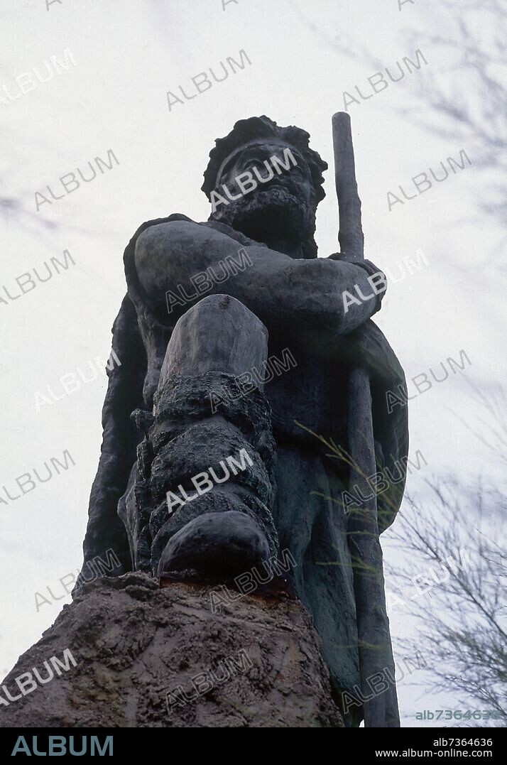 RUIZ LLOREDA RAMON. EL CANTABRO O GUERRERO COROCOTTA - 1985 - ESCULTURA EN BRONCE.