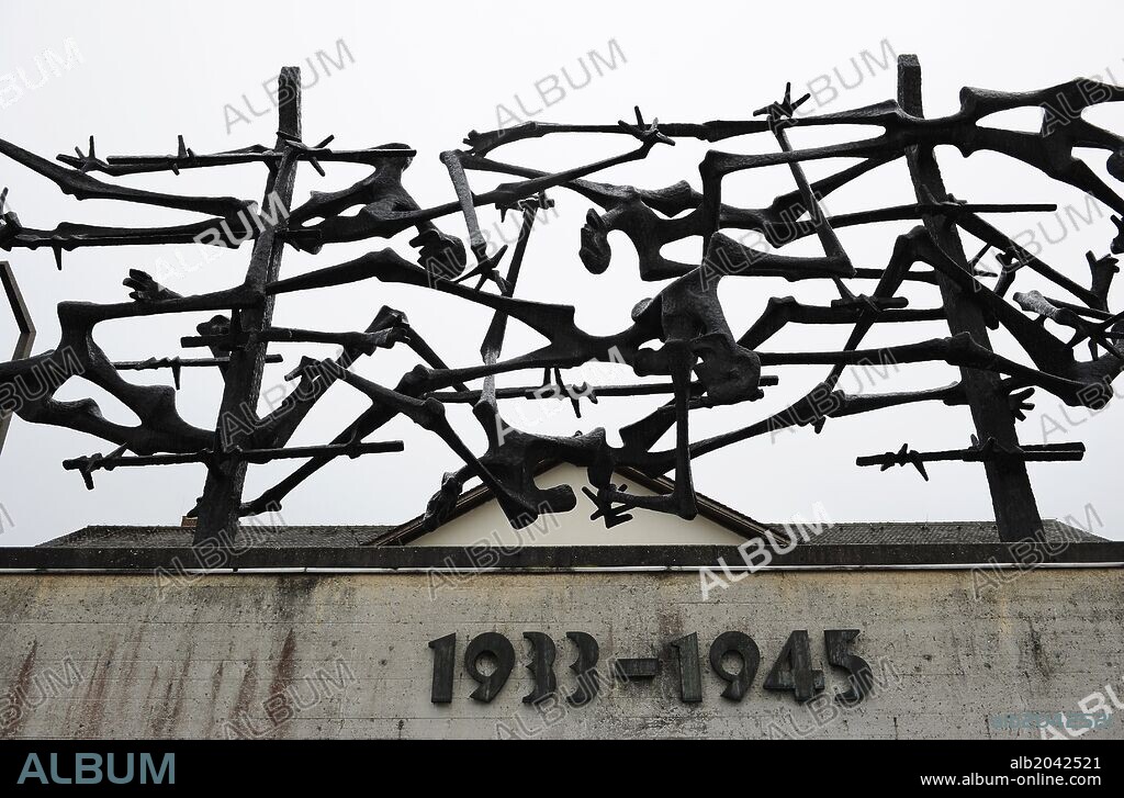 Campo de concentración nazi de Dachau. Actualmente funciona un Memorial y Museo sobre el Holocausto y la persecución política en el Tercer Reich. Monumento conmemorativo a las víctimas. Alrededores de Dachao. Norte de Múnich. Baviera. Sur de Alemania.