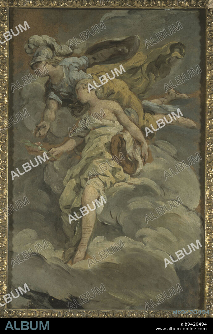 Minerva and Peace, Hallé, Noël, Painter, Array, Painting, Height: 40 cm, Width: 27 cm.