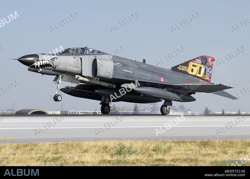 Turkish Air Force F-4E-2020 Terminator of the 111 Filo, Eskisehir Air Base, in action during exercise Anatolian Eagle 2019 in Konya, Turkey.
