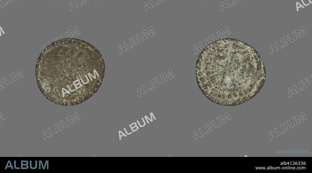 ANCIENT ROMAN. Coin Depicting the Goddess Tyche. Roman, minted in Cyme, Acolis. Date: 253 AD-268 AD. Dimensions: Diam. 1.4 cm; 1.05 g. Bronze. Origin: Rome.