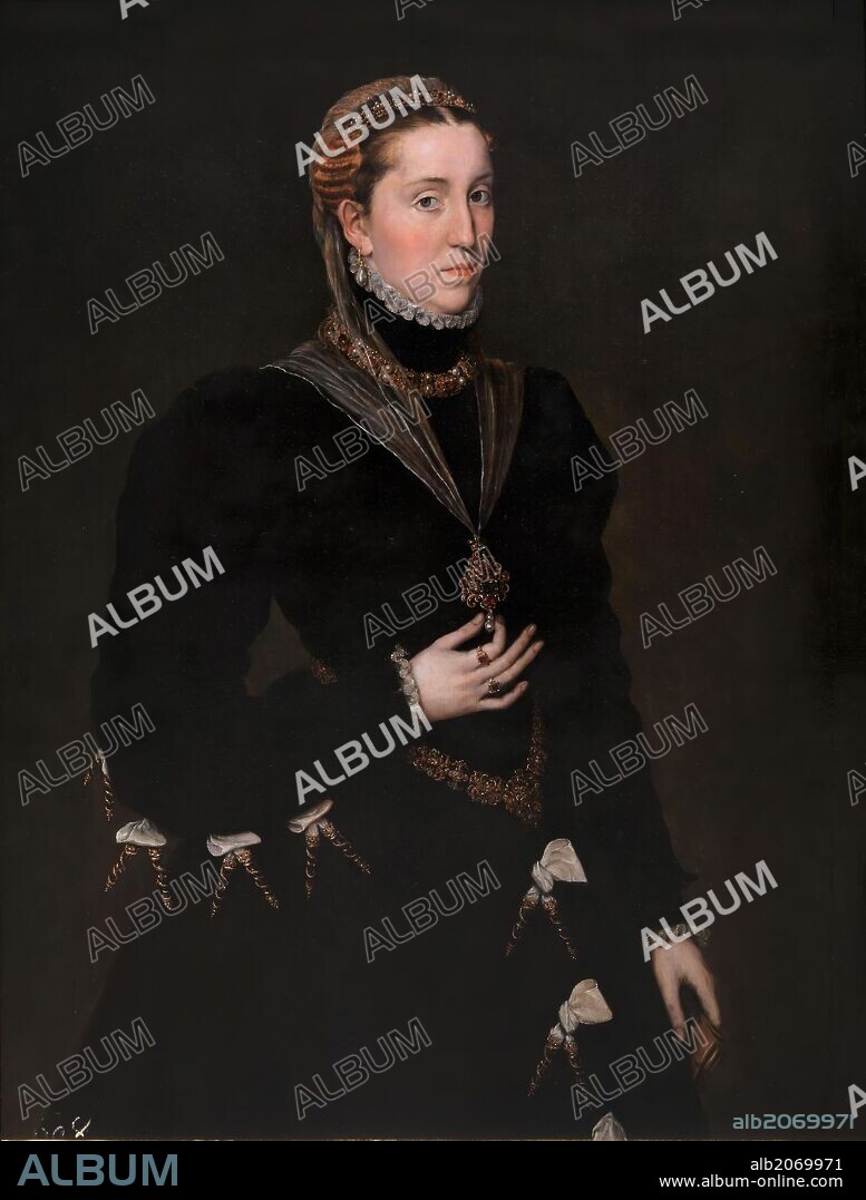 Antonio Moro / 'Lady with a Jewel', ca.  1552, Flemish School, Oil on panel, 107 cm x 83 cm, P02113.
