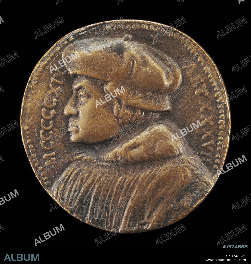 HANS SCHWARZ. Melchior Pfinzing, 1481-1535, Provost of Saint Sebald's in Nuremberg [obverse]. Dated: 1519. Dimensions: overall (diameter): 4.48 cm (1 3/4 in.)  gross weight: 32.46 gr (0.072 lb.)  axis: 12:00. Medium: bronze.