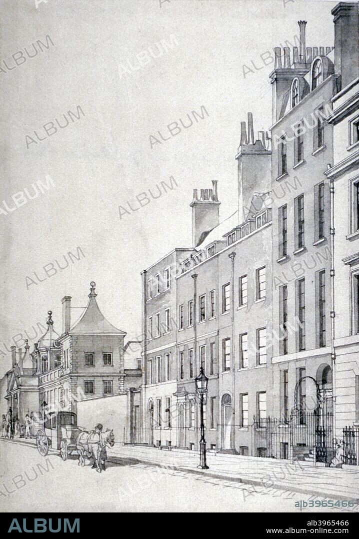 John Philip Kemble's residence in Great Russell Street, Bloomsbury, London, c1820.
