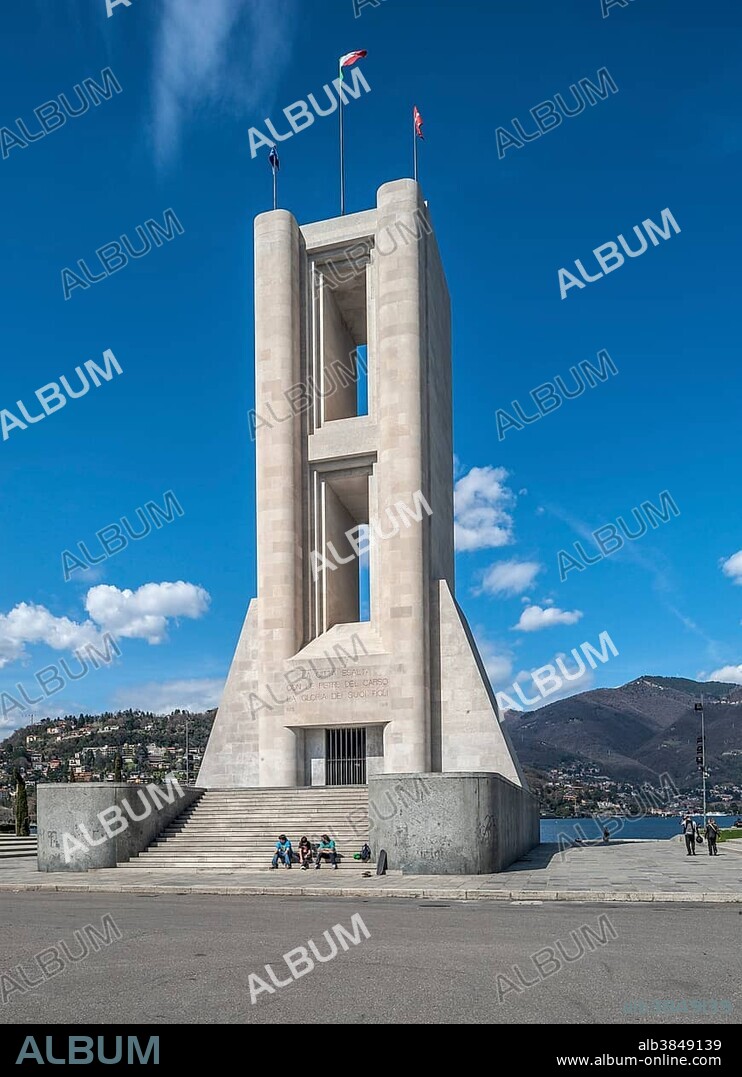 Monumento ai Caduti War memorial on Lake Como, architect Giuseppe Terragni, neoclassicism, Como, Italy, Europe.
