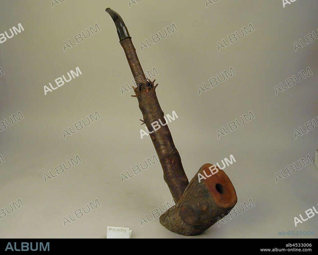 Unknown (Swiss), Pipe from Swiss Village at Paris Exposition, 1900, 1900, Cherry wood, metal, horn, 19 1/4 x 18 1/2 x 4 1/2 in. (48.9 x 47.0 x 11.4 cm).