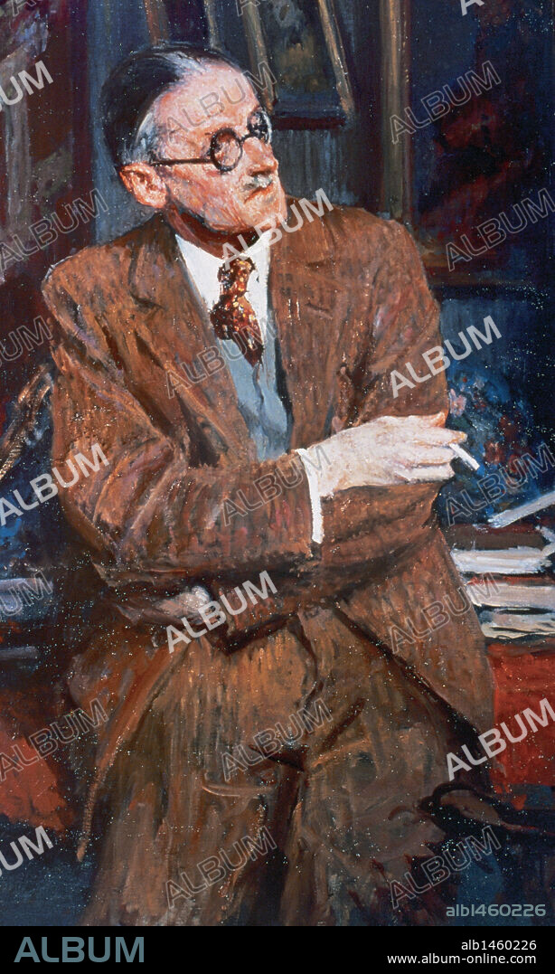 JACQUES-ÉMILE BLANCHE. JOYCE, James (1882-1941). Novelista irlandés en lengua inglesa. Oleo de J. E. BLANCHE. National Portrait Gallery. Londres. Inglaterra.
