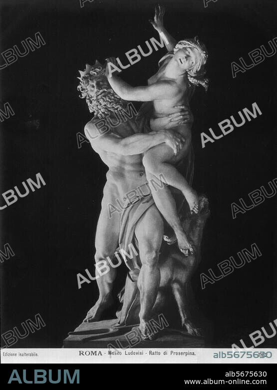 Bernini, Giovanni Lorenzo. 1598-1680. "Raub der Proserpina" (Pluto und Proserpina), um 1621/22. Marmor, Höhe 220 cm. Ausgeführt für Kardinal Scipione Borghese. Rom, Galleria Borghese.