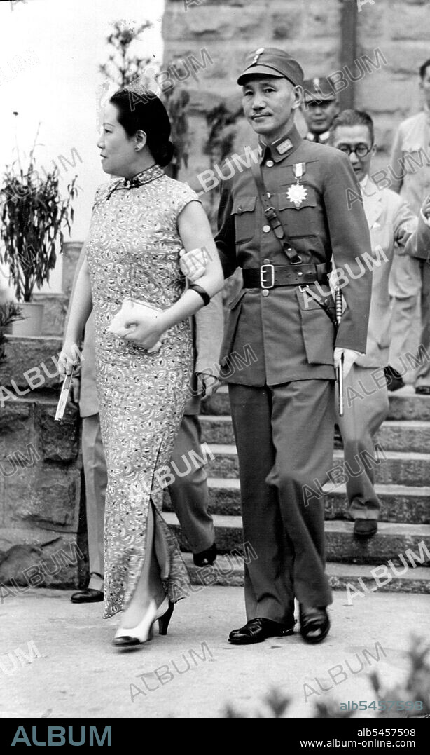 The President of China, Generalissimo Chiang Kai-Shek, with his sister-in-law, Madame H.H. Kung. January 23, 1944.