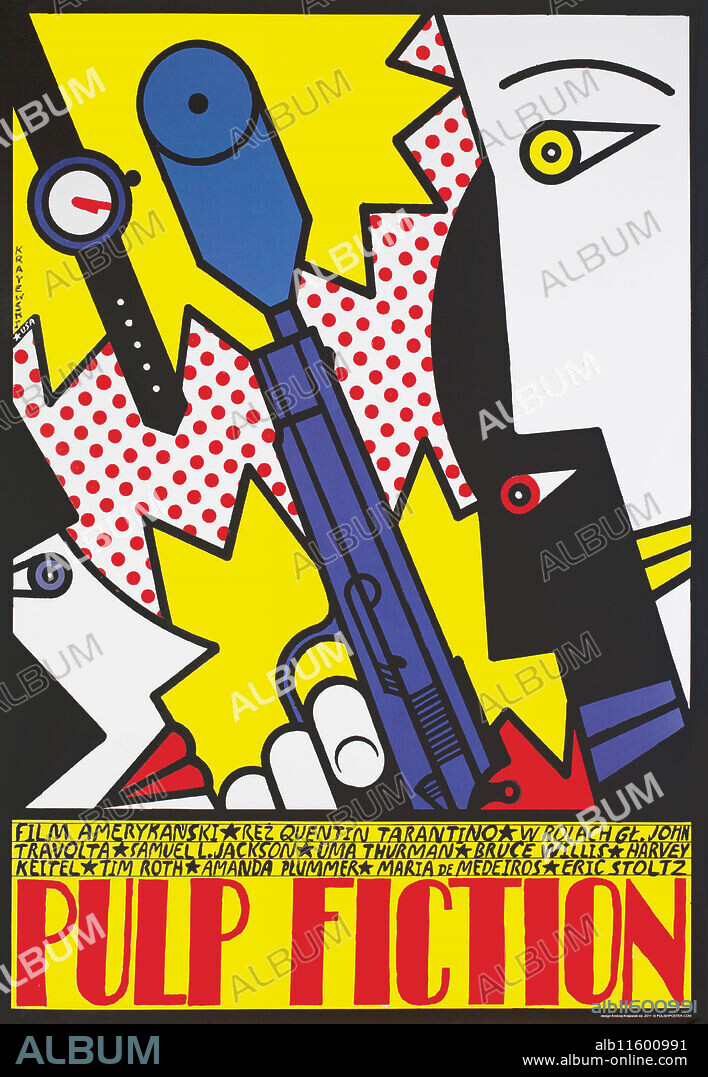 ANDRZEJ KRAJEWSKI. Movie poster "Pulp Fiction" by Quentin Tarantino.