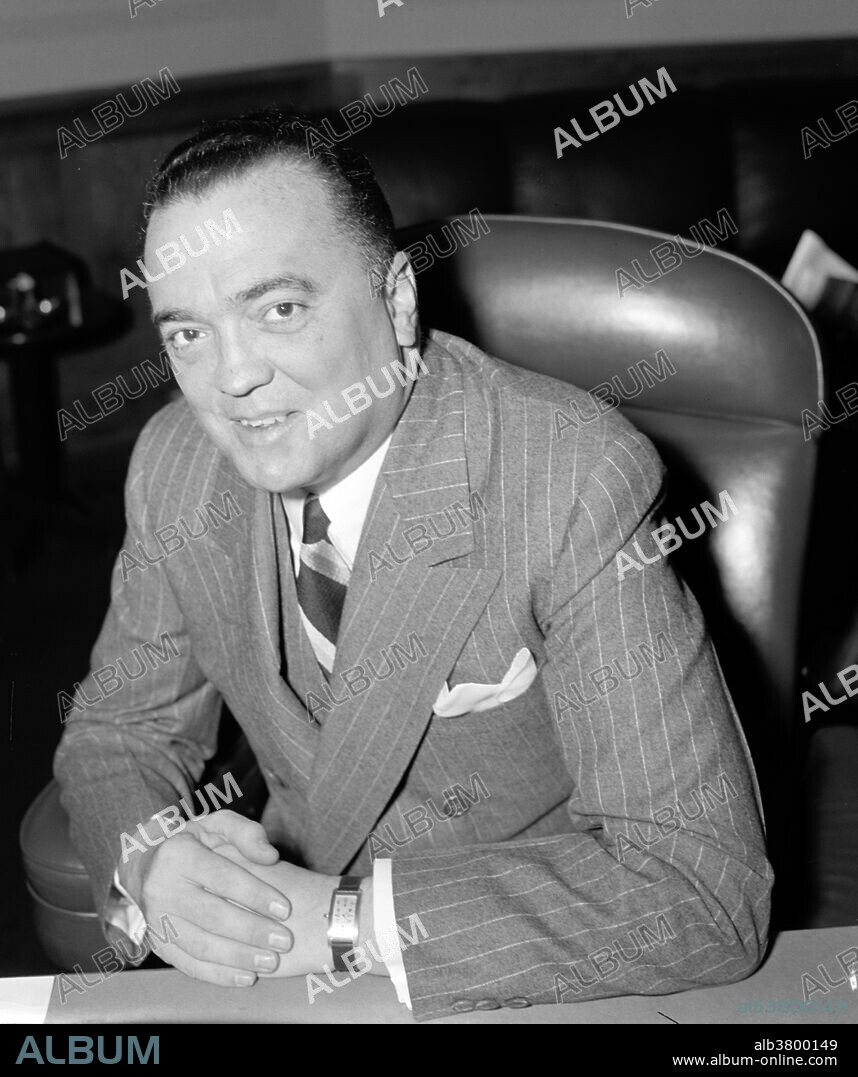 Hoover in his office, 1940. John Edgar Hoover (January 1, 1895 - May 2, 1972) was the first Director of the Federal Bureau of Investigation (FBI) of the United States. Appointed director of the Bureau of Investigation - predecessor to the FBI - in 1924, he was instrumental in founding the FBI in 1935, where he remained director until his death. He is credited with building the FBI into a larger crime-fighting agency, and with instituting a number of modernizations to police technology, such as a centralized fingerprint file and forensic laboratories. Late in life and after his death Hoover became a controversial figure, as evidence of his secretive actions became known. He used the FBI to harass political dissenters and activists, to amass secret files on political leaders, and to collect evidence using illegal methods. Hoover consequently amassed a great deal of power and was in a position to intimidate and threaten sitting Presidents. He died in 1972, from a heart attack, at the age of 77. Photographed by Harris & Ewing April 5, 1940.