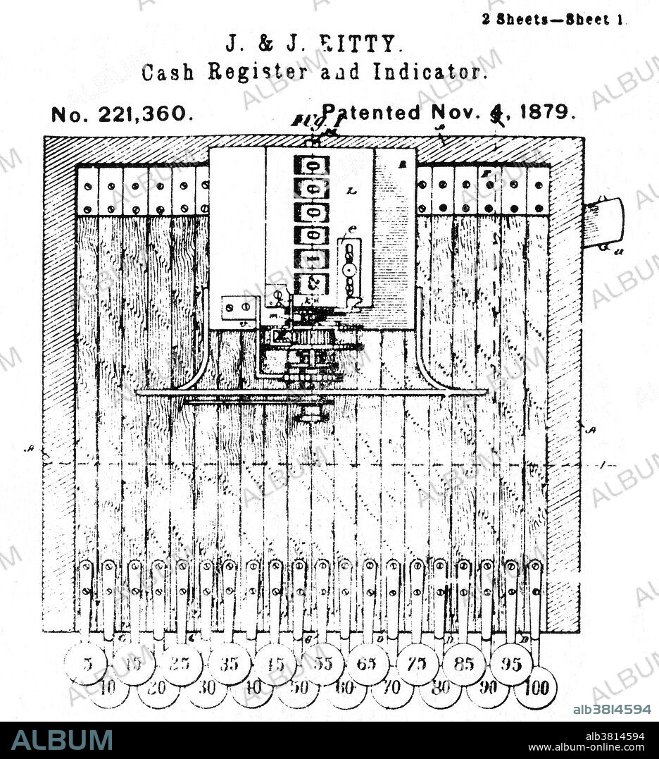 The first cash register was invented by James Ritty following the American Civil War. He was the owner of a saloon in Ohio, and wanted to stop employees from pilfering his profits. He invented the Ritty Model I in 1879 after seeing a tool that counted the revolutions of the propeller on a steamship. With the help of John Ritty, his brother, he patented it in 1883.
