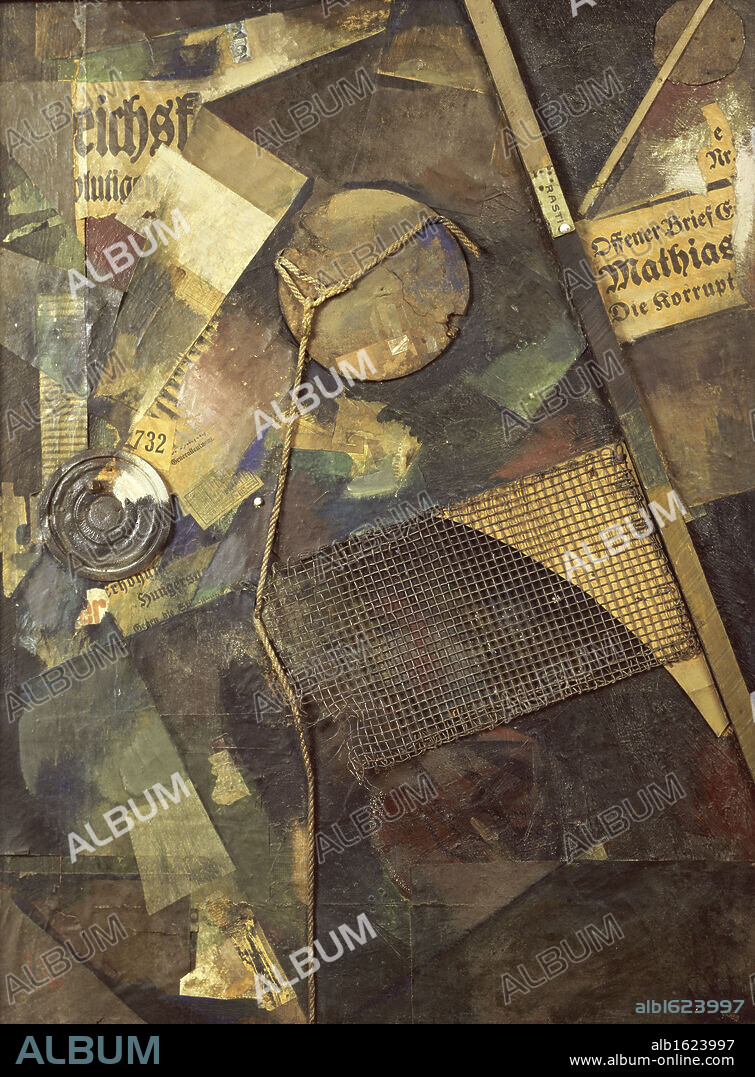 Painting 25 A by Kurt Schwitters, 1920, 1887-1948, Germany, Dusseldorf Museum.