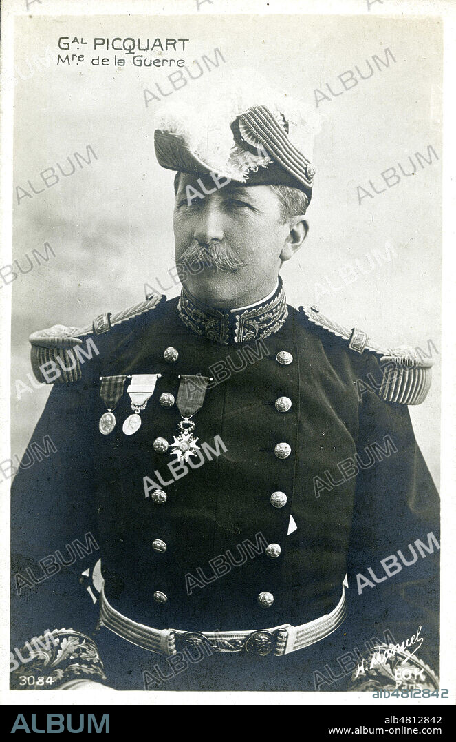 Portrait du General PICQUART (1854-1914), ministre de la guerre. Carte postale vers 1905. Credit : IM/KHARBINE-TAPABOR.