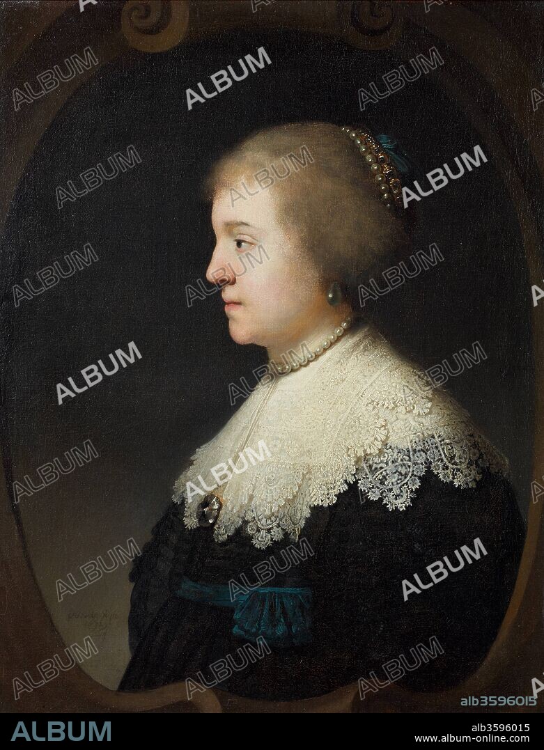 REMBRANDT VAN RHIJN. Portrait of Amalia of Solms-Braunfels (1602-1675).