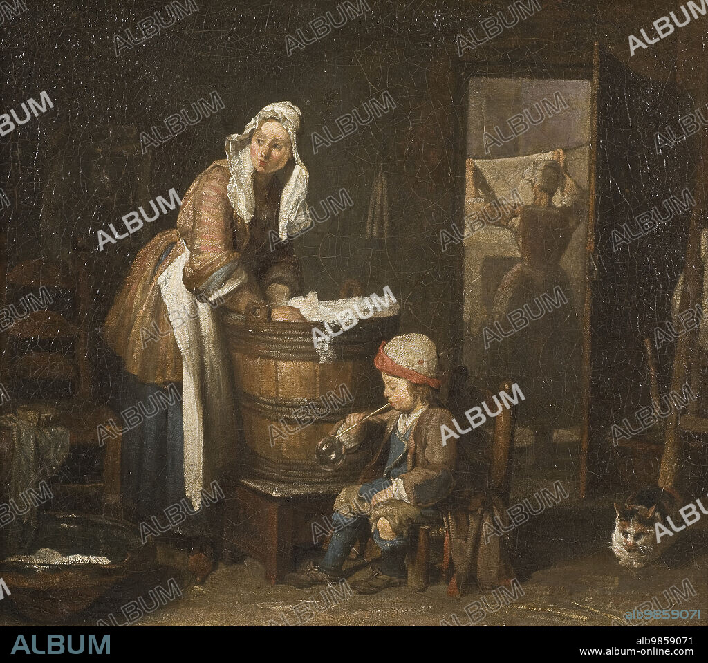 JEAN BAPTISTE SIMEON CHARDIN. The Washerwoman, mid-late 18th century.