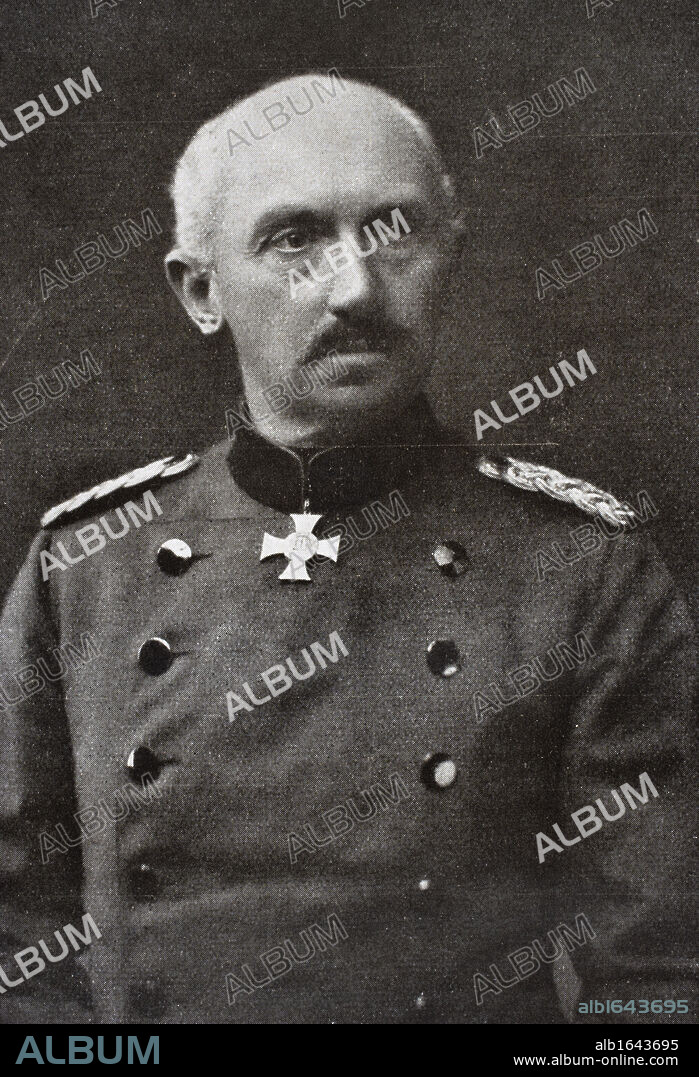 Otto von Below 1857 - 1944 German general in First World War From Tannenberg published Berlin 1928.