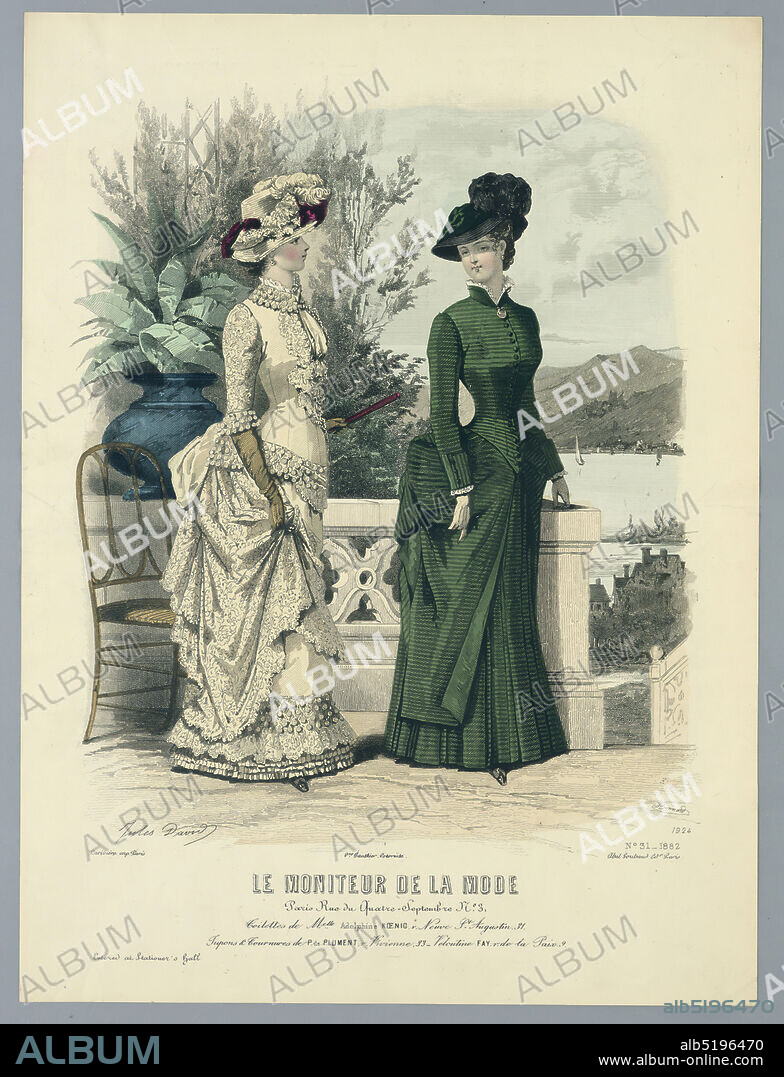 Fashion Plate from Le Moniteur de la Mode, J. Bonnard