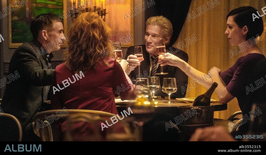 LAURA LINNEY, REBECCA HALL, RICHARD GERE y STEVE COOGAN en LA CENA, 2017 (THE DINNER), dirigida por OREN MOVERMAN. Copyright ChubbCo Film / Blackbird Films / Code Red.