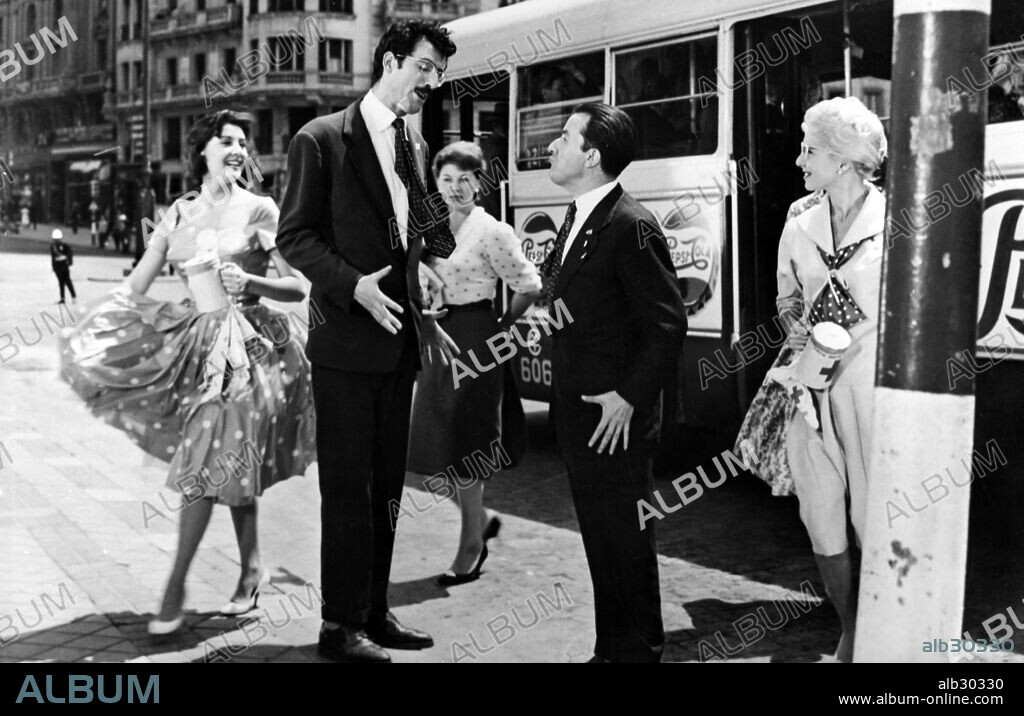 CONCHA VELASCO and MABEL KARR in RED CROSS GIRLS, 1958 (LAS CHICAS DE LA CRUZ ROJA). Copyright ASTURIAS FILMS.