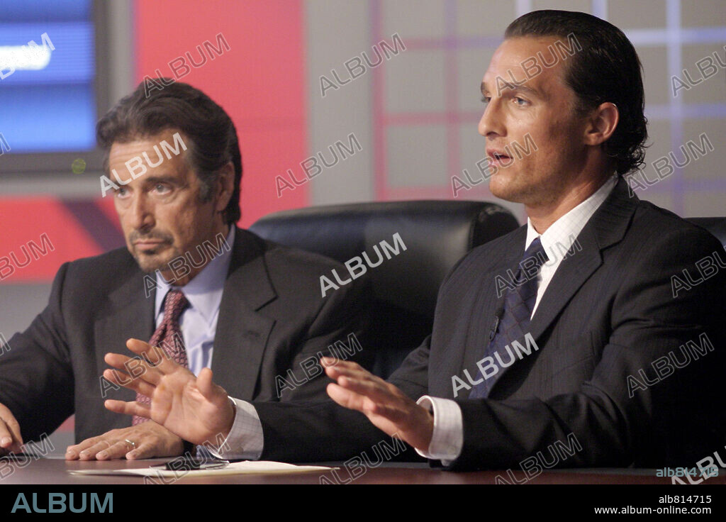 AL PACINO and MATTHEW McCONAUGHEY in TWO FOR THE MONEY, 2005, directed by D. J. CARUSO. Copyright UNIVERSAL PICTURES.