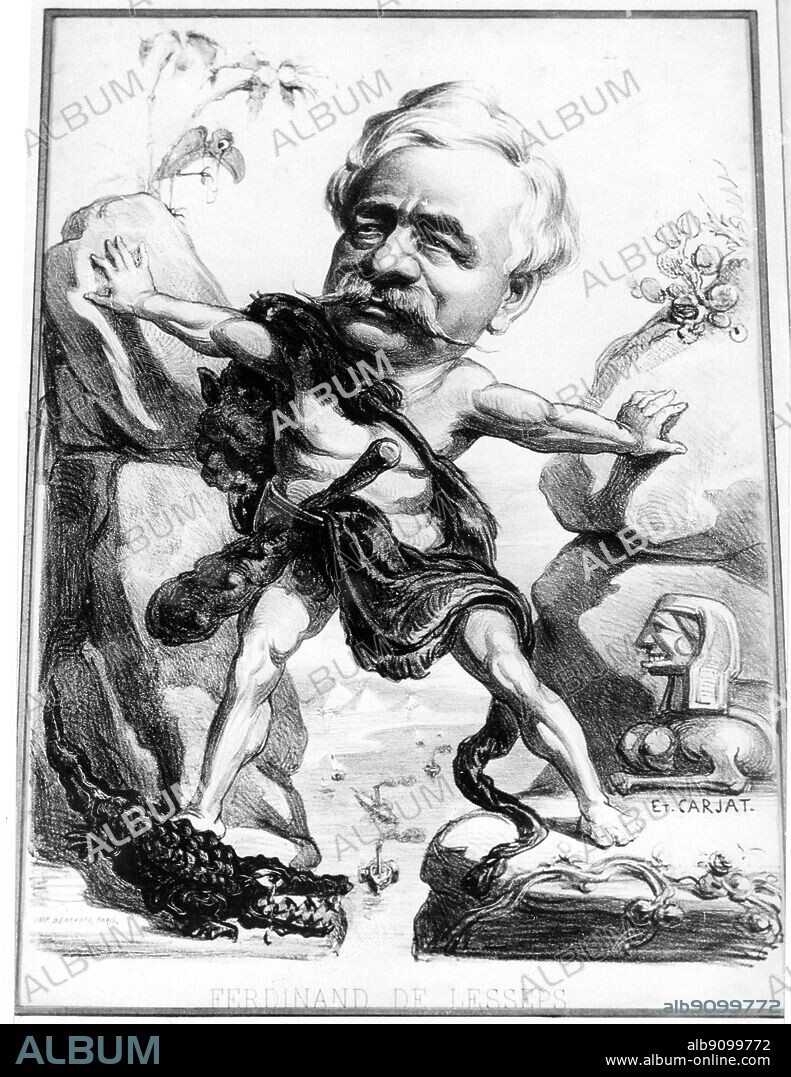 Ferdinand de Lesseps, Vicomte (1805-1894). French engineer who designed and built the Suez Canal 1859-69.