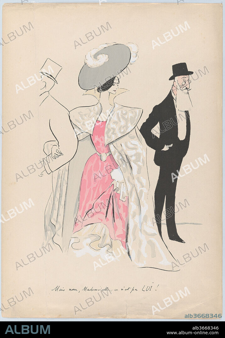 Mais non, Mademoiselle (Cléo de Mérode), from Monte Carlo, 2nd Serie. Artist: Georges Goursat [Sem] (French, Perigueux 1863-1934 Paris). Dimensions: sheet: 20 3/4 x 14 1/8 in. (52.7 x 35.9 cm). Date: ca. 1910.