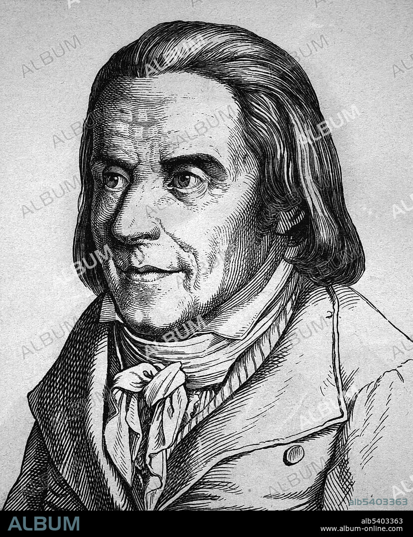 Johann Heinrich Pestalozzi, 1746 - 1827, teacher, academic researcher, portrait, historical illustration, 1880
