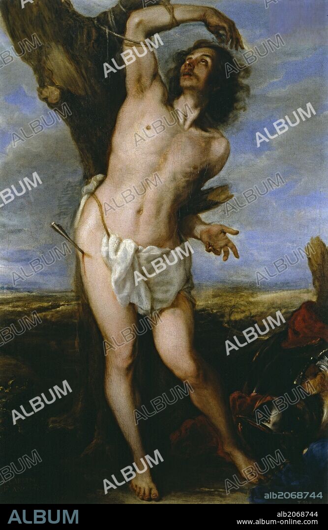 JUAN CARREÑO DE MIRANDA. Juan Carreño de Miranda / 'Saint Sebastian', 1656, Spanish School, Oil on canvas, 171 cm x 113 cm, P00649.