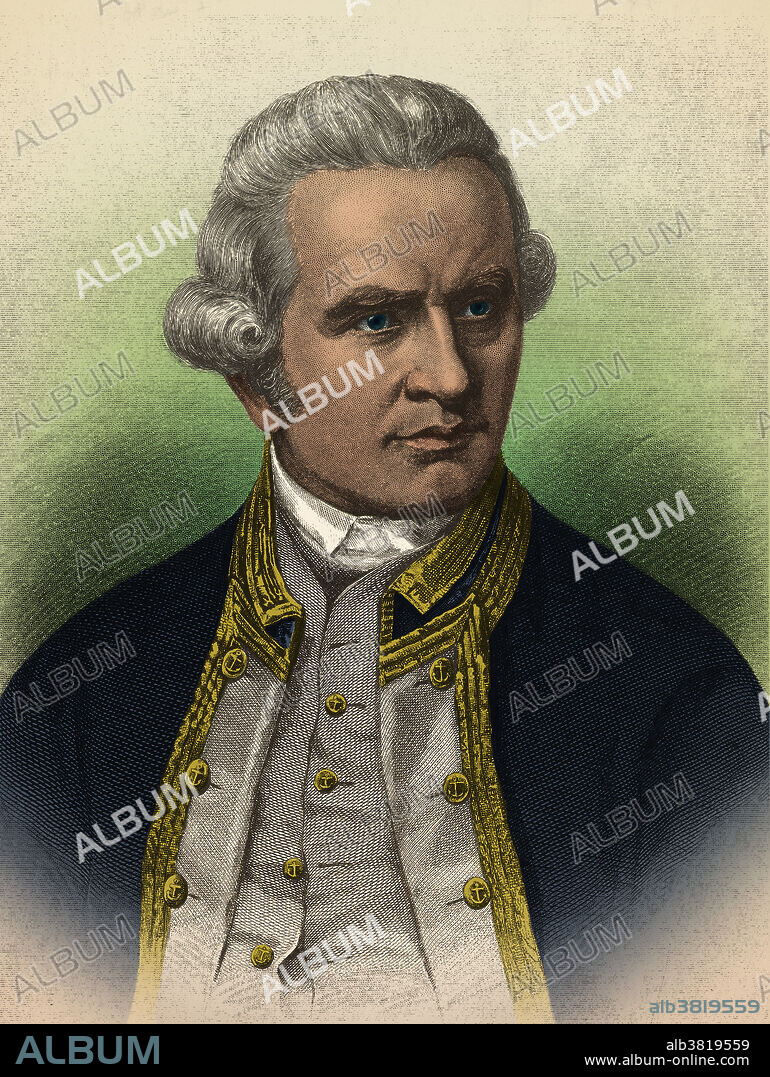 Captain James Cook (1728-1779), British explorer. After joining the Royal Navy, Cook undertook his first major voyage from 1768-71, accurately mapping New Zealand's coastline and making the first European landing in east Australia. During 1772-75 he crossed the Antarctic Circle for the first time. He was made a Fellow of the Royal Society (FRS) in 1775. On his third voyage from 1776-79 he was killed in a dispute with a group of Hawaiian islanders.