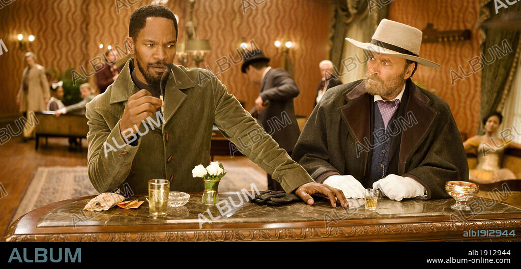 FRANCO NERO et JAMIE FOXX dans DJANGO UNCHAINED, 2012, réalisé par QUENTIN TARANTINO. Copyright COLUMBIA PICTURES.