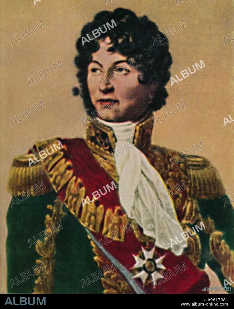 'Murat 1767-1815', 1934. Joachim-Napoléon Murat (1767-1815), Marshal of France and Admiral of France under the reign of Napoleon. From "Die Großen der Weltgeschichte". [Eckstein-Halpaus, Dresden, 1934].