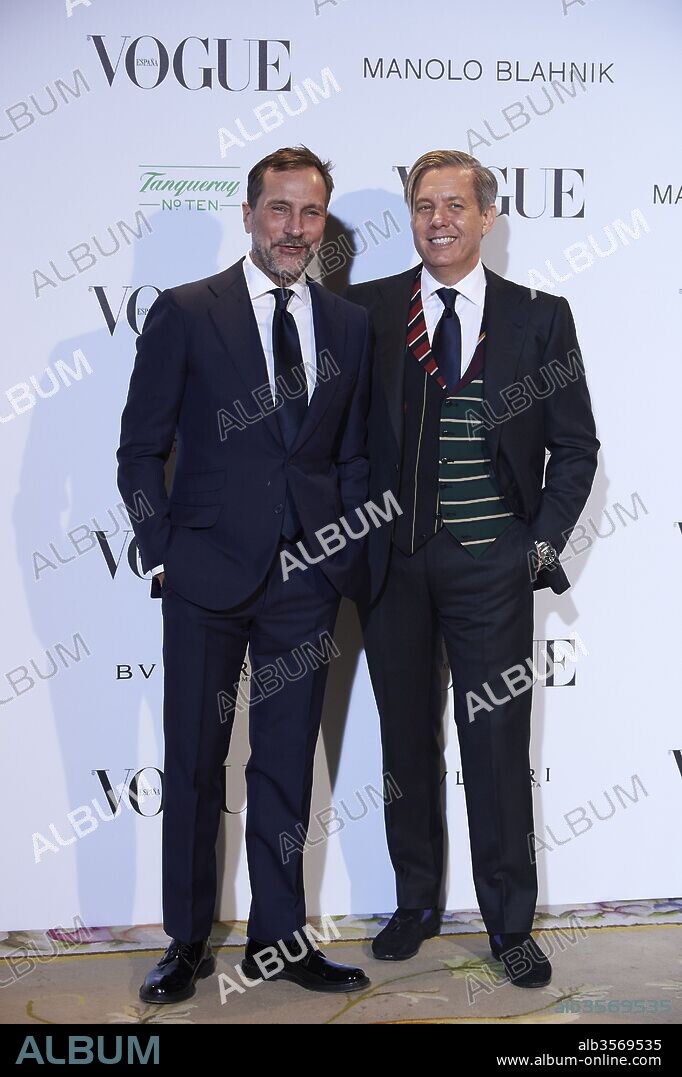 JAMES COSTOS and MICHAEL S. SMITH. November 28, 2017 - Madrid, Madrid, Spain - James Costos, Michael Smith attended gala dinner Vogue for 'Manolo Blahnik: the art of the shoe' at Ritz Hotel on November 28, 2017 in Madrid (Credit Image: © Jack Abuin via ZUMA Wire). 28/11/2017