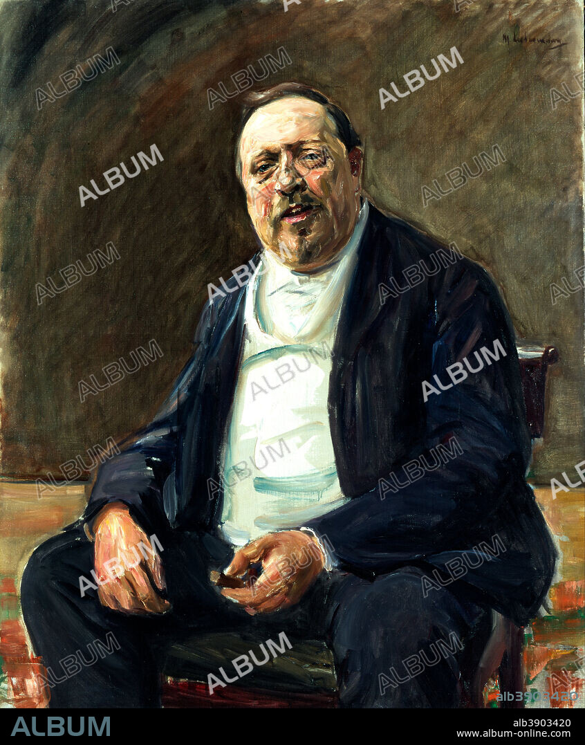 MAX LIEBERMANN. Portrait of Alfred von Berger. Date/Period: 1905. Painting. Oil on canvas. Height: 111 cm (43.7 in); Width: 92 cm (36.2 in).