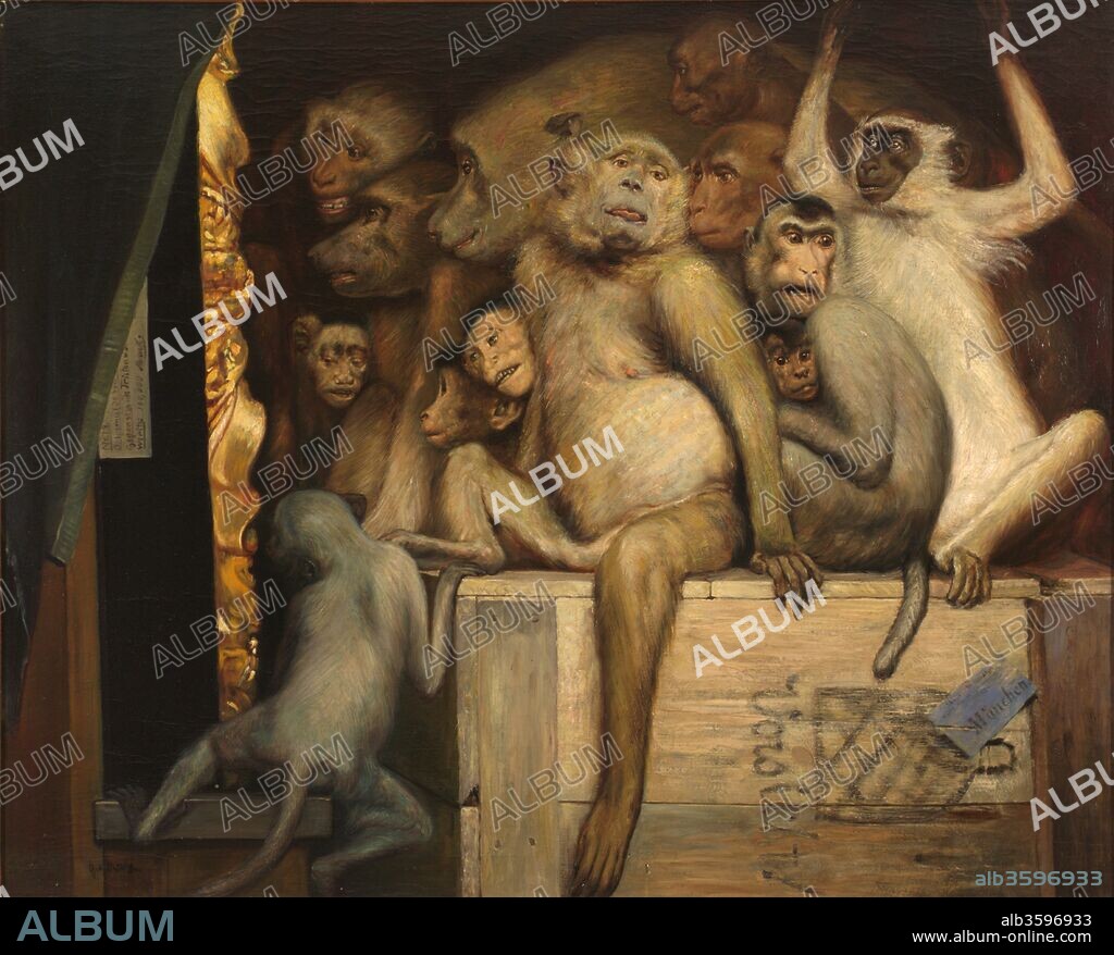 GABRIEL VON MAX. Monkeys as Judges of Art.