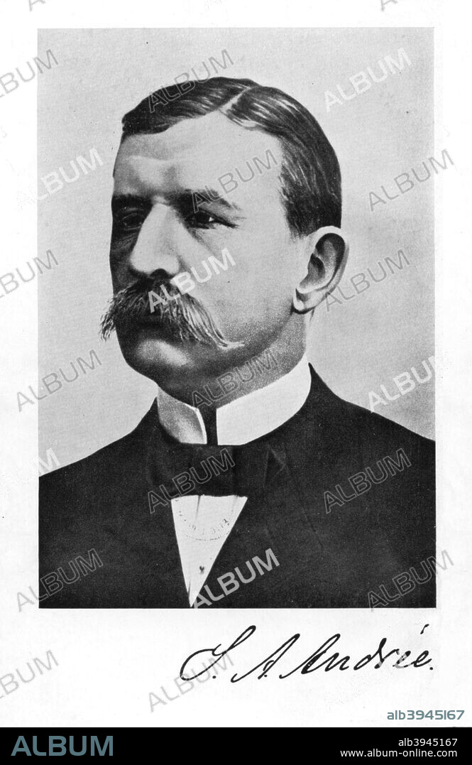 Salomon August Andree, Swedish engineer and aeronaut, (1931). Andree (1854-1897) perished during a failed attempt to reach the Geographic North Pole by hydrogen balloon.