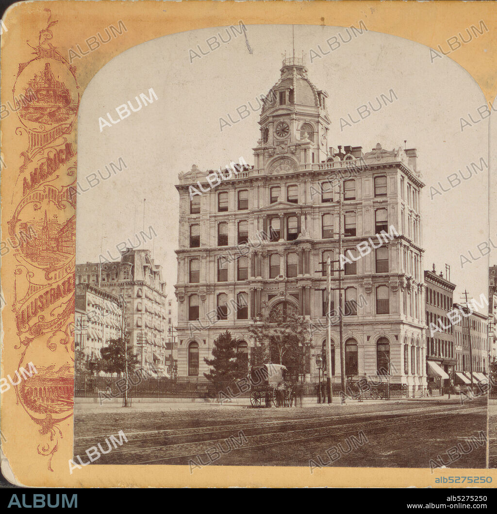 Union Dime Savings Bank. New York City., 1860, New York (State), New York (N.Y.), Manhattan (New York, N.Y.), New York.