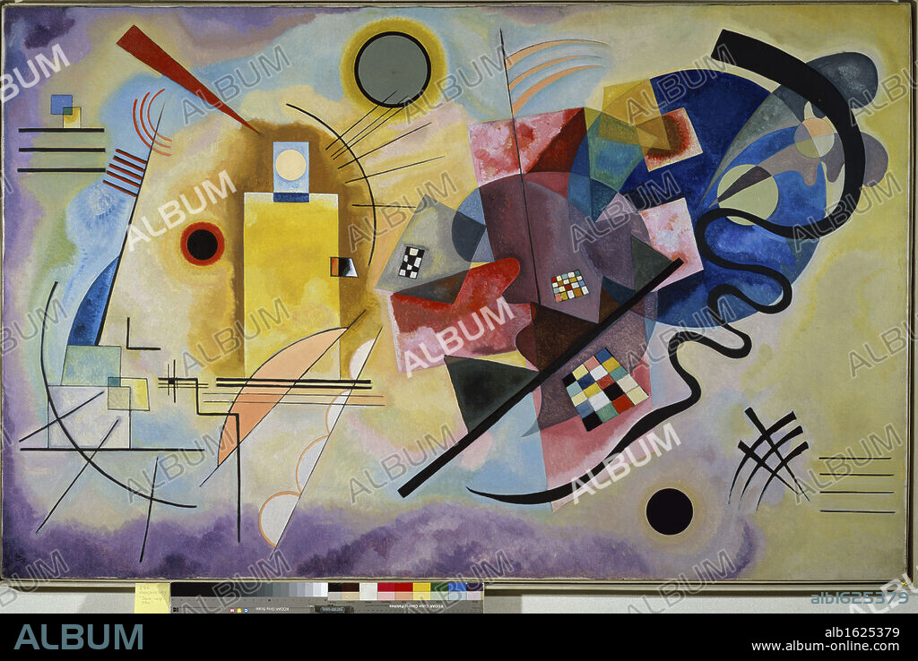 WASSILY KANDINSKY. Yellow, Red, and Blue by Vasily Kandinsky, 1925, 1866-1944, France, Paris, Centre Georges Pompidou, Musee National d' Art Moderne.