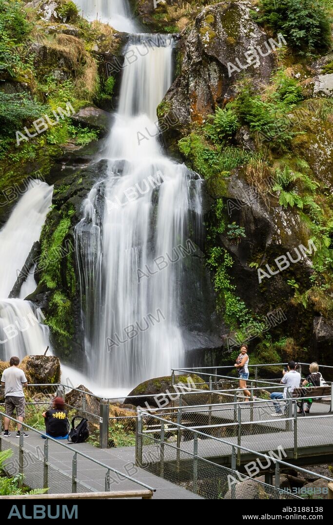 cascadas Triberg,  - Triberger Wasserfälle- , con un descenso de 163 metros,  río Gutach, Triberg, región de la Selva Negra, Alemania, Europe.
