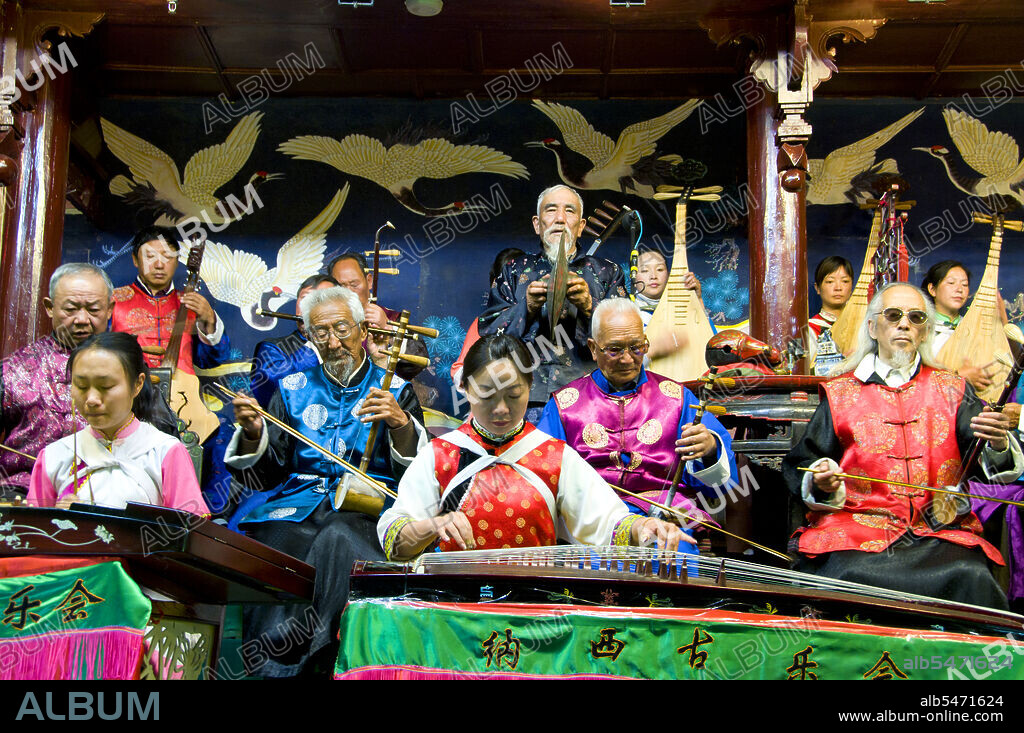 Naxi music is 500 years old, and with its mixture of literary lyrics, poetic topics, and musical styles from the Tang, Song, and Yuan dynasties, as well as some Tibetan influences, it has developed its own unique style and traits. There are three main styles: Baisha, Dongjing, and Huangjing, all using traditional Chinese instruments. The Naxi or Nakhi are an ethnic group inhabiting the foothills of the Himalayas in the northwestern part of Yunnan Province, as well as the southwestern part of Sichuan Province in China. The Naxi are thought to have come originally from Tibet and, until recently, maintained overland trading links with Lhasa and India. The Naxi form one of the 56 ethnic groups officially recognized by the People's Republic of China. The Naxi are traditionally followers of the Dongba religion. Through both Han Chinese and Tibetan cultural influences, they adopted Tibetan Buddhism and, to a lesser extent, Taoism, in the 10th century.