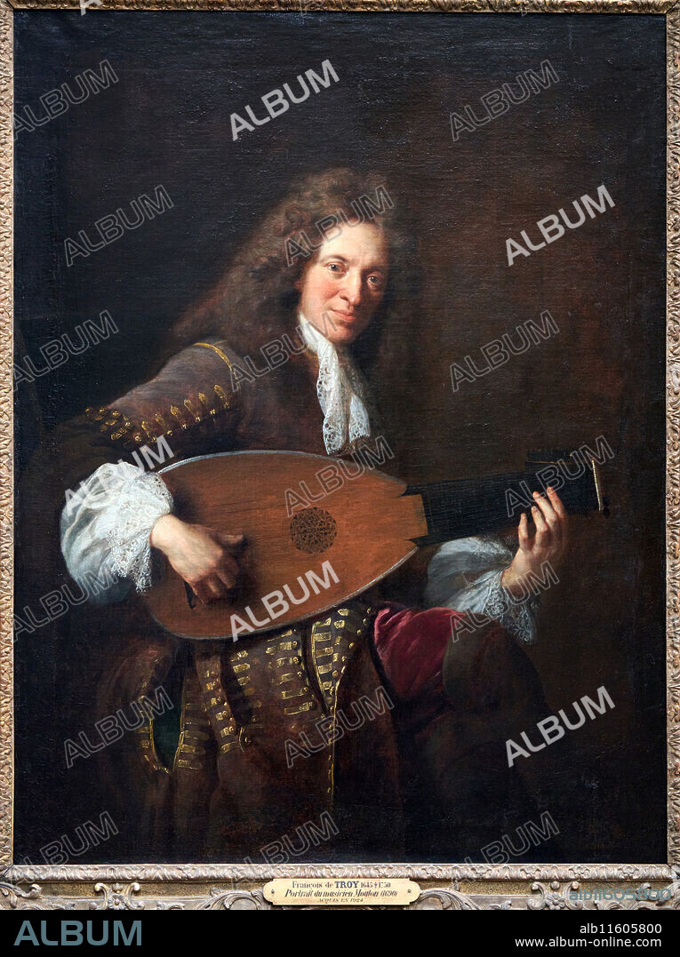 Portrait of Charles Mouton, (1626-about 1710), lutenist, 1690, François de TROY, Toulouse, 1645 - Paris, 1730, Musée du Louvre, Paris, France.