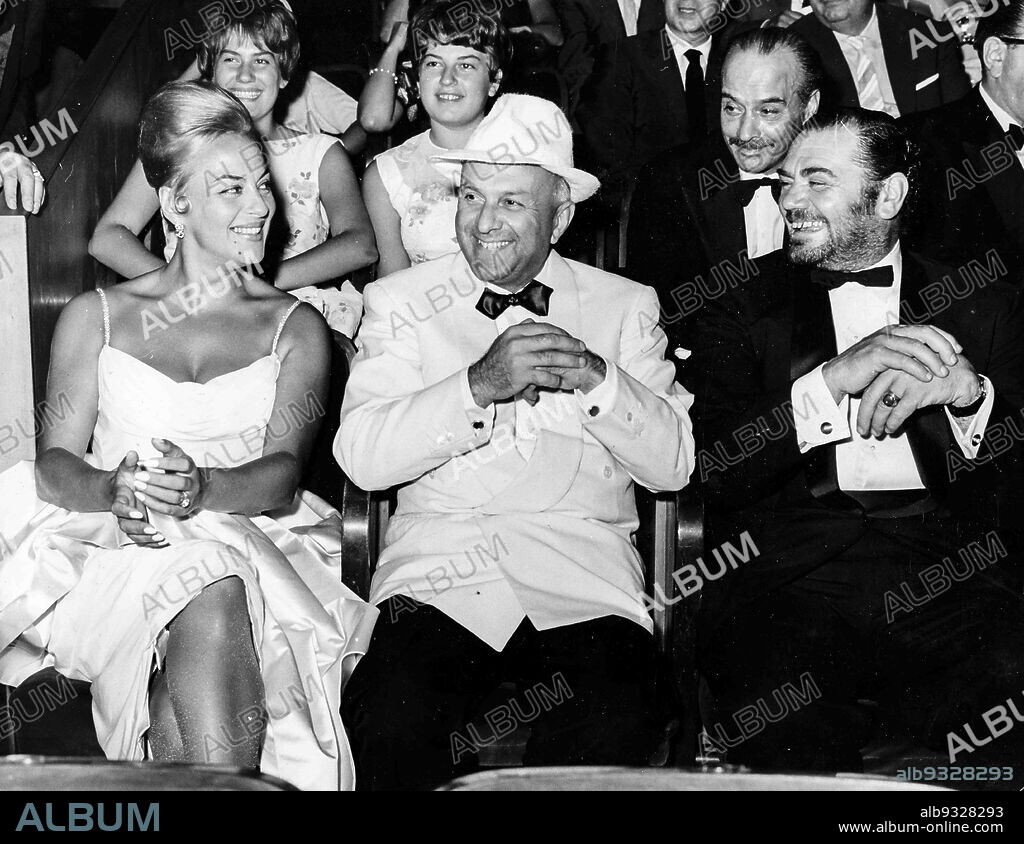 Yvonne Sanson, Duilio Coletti and Ernest Borgnine, 1961.